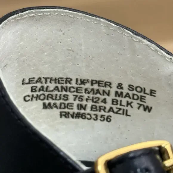 Capezio Closed Toe T-Strap Chorus Black Dance Character Shoes Women's Size 7W - Picture 12 of 13